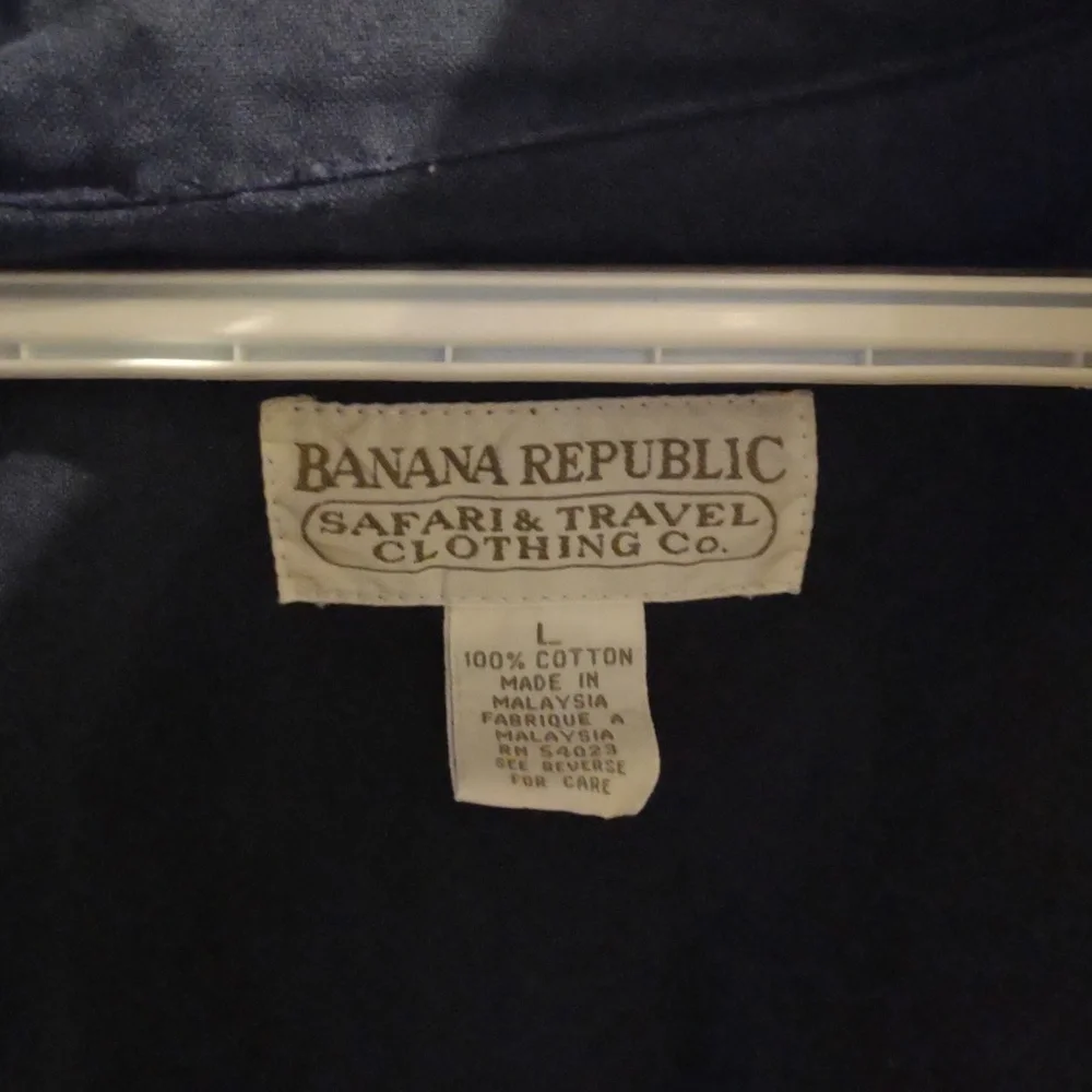 Banana Republic‎ Safari & Travel Clothing Co Mens Large Dark Blue Hooded Jacket